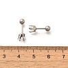 304 Stainless Steel Stud Earring Findings STAS-F311-18P-02A-3