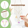 Glass Teardrop/Cone Window Hanging Suncatchers HJEW-AB00155-3