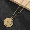 304 Stainless Steel Number 11:11 Pendant Necklaces NJEW-NH0002-01G-02-2