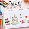 Globleland 1 Set Birthday Cake PET Hollow Out Drawing Painting Stencils DIY-GL0004-111-3