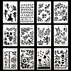 Fairy/Flower/Animal Pattern Eco-Friendly PET Plastic Hollow Painting Silhouette Stencil DRAW-PW0008-01-1