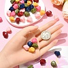 60Pcs 6 Colors Opaque Acrylic Beads MACR-YW0003-17-5