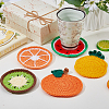5Pcs Fruit Polyester Cup Mats AJEW-FH0007-38-4