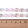 Electroplate Imitation Jade & Opaque & Transparent Glass Beads Strands EGLA-Q135-8x11MM-01B-5