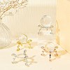 AHANDMAKER 6pcs 3 Colors Crystal Ball Display Stand Alloy Metal Base ODIS-GA0001-38-7