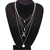 Alloy Moon Pendant Multi Layered Necklaces for Women FS-WGBB73B-02-1