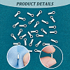 30Pcs 925 Sterling Silver Cord Ends STER-UN0001-35-5
