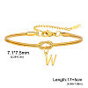 304 Stainless Steel Initial Charm Bracelets FS-WGD8E41-52-1