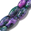 Baking Painted Glass Beads Strands DGLA-S115-22x10-S17-2