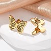 Butterfly 304 Stainless Steel Stud Earrings EJEW-L287-061G-3