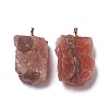 Natural Strawberry Quartz Pendants G-I295-02G-06-2