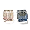 Faceted Cube Electorplated Glass Beads X-EGLA-E006-M3-2