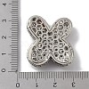 Rack Plating Brass Micro Pave Clear Cubic Zirconia Pendants ZIRC-U002-P-X-3