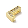 Brass Micro Pave Cubic Zirconia Beads KK-H487-25G-12-2