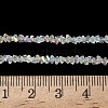 Electroplate Transparent Glass Beads Strands X-EGLA-P061-04C-AB22-4