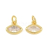 Brass Pave Cubic Zirconia Charms CU-CBA3D67-11G-2