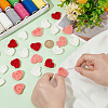 42Pcs 3 Colors Wool Yarn Heart Ornament Accessories AJEW-FG0004-03-3