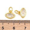 Brass Pave Cubic Zirconia Charms CU-CBA3D67-11G-4