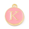 Golden Plated Alloy Enamel Charms X-ENAM-Q437-14K-1