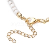 Natural Howlite Beads Link Bracelets for Women Men BJEW-JB11467-06-4