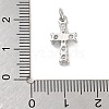 Rack Plating Brass Clear Cubic Zirconia Pendants KK-M293-13P-3