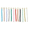 Cylinder Seed Beads with 304 Stainless Steel Flat Head Pins Pendants PALLOY-JF03293-1