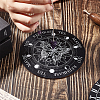 Gorgecraft Butterfly/Moon Phase Pattern Wooden Flat Round Pendulum Board AJEW-GF0006-87B-7