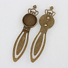 Iron Bookmark Cabochon Settings X-PALLOY-N0084-27AB-NF-2