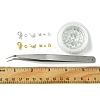 Brass and Iron Beeds with Strong Stretchy Beading Elastic Thread and Iron Beading Tweezers DIY-FS0005-74-5