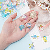 ARRICRAFT 40Pcs 8 Styles Ocean Theme Transparent Resin Cartoon Pendants RESI-AR0001-44-3