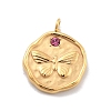 304 Stainless Steel Rhinestone Pendants STAS-M092-04G-2