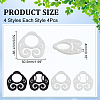 16Pcs 4 Styles Plastic Buckles FIND-WR0012-74-2