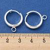 201 Stainless Steel Huggie Hoop Earring Findings STAS-P283-01W-S-3