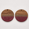 Resin & Walnut Wood Pendants RESI-S384-009A-A01-1