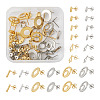 48Pcs 12 Styles 201 Stainless Steel Stud Earring Findings EJEW-TA0001-06-9