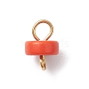 Disc Dyed Synthetic Turquoise Heishi Connector Charms PALLOY-JF04247-02-3