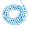Anti-Tarnish Electroplate Glass Beads Strands EGLA-T021-4mm-15-10-2