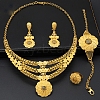 Alloy Pendant Necklaces & Stud Dangle Earrings & Rings & Link Bracelets Sets WGE4917-03-3