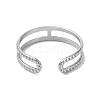 304 Stainless Steel Open Cuff Rings RJEW-M019-31P-3