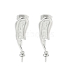 Brass Stud Earring Findings KK-M326-19P-1