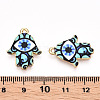 Printed Light Gold Tone Alloy Pendants ENAM-N056-206M-3