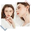 6 Pairs 3 Colors Brass Stud Earring Findings KK-UN0001-07-6