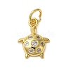 Rack Plating Brass Micro Pave Cubic Zirconia Charms KK-P279-12G-1