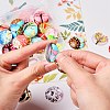 50Pcs Tree of Life Printed Half Round/Dome Glass Cabochons GGLA-SZ0001-27-5