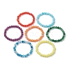 7Pcs 7 Colors Acrylic Imitation Jade Round Beaded Stretch Bracelets Set BJEW-JB10151-4