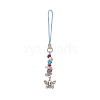 7 Chakra Synthetic Turquoise Beads Mobile Phone Strap HJEW-JM00931-2