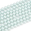 Frosted Glass Pearl Beads Strands GLAA-A044-08A-05-1