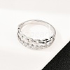 304 Stainless Steel Micro Pave Cubic Zirconia Finger Rings for Women RJEW-K315-01P-2