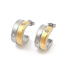 PVD Vacuum Plating 304 Stainless Steel Stud Earrings for Women EJEW-C120-01GP-1