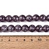 Transparent Half Spray Painted Glass Beads Strands LS-GLAA-Q110-02A-10-4